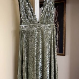 Maje evening dress Khaki color.